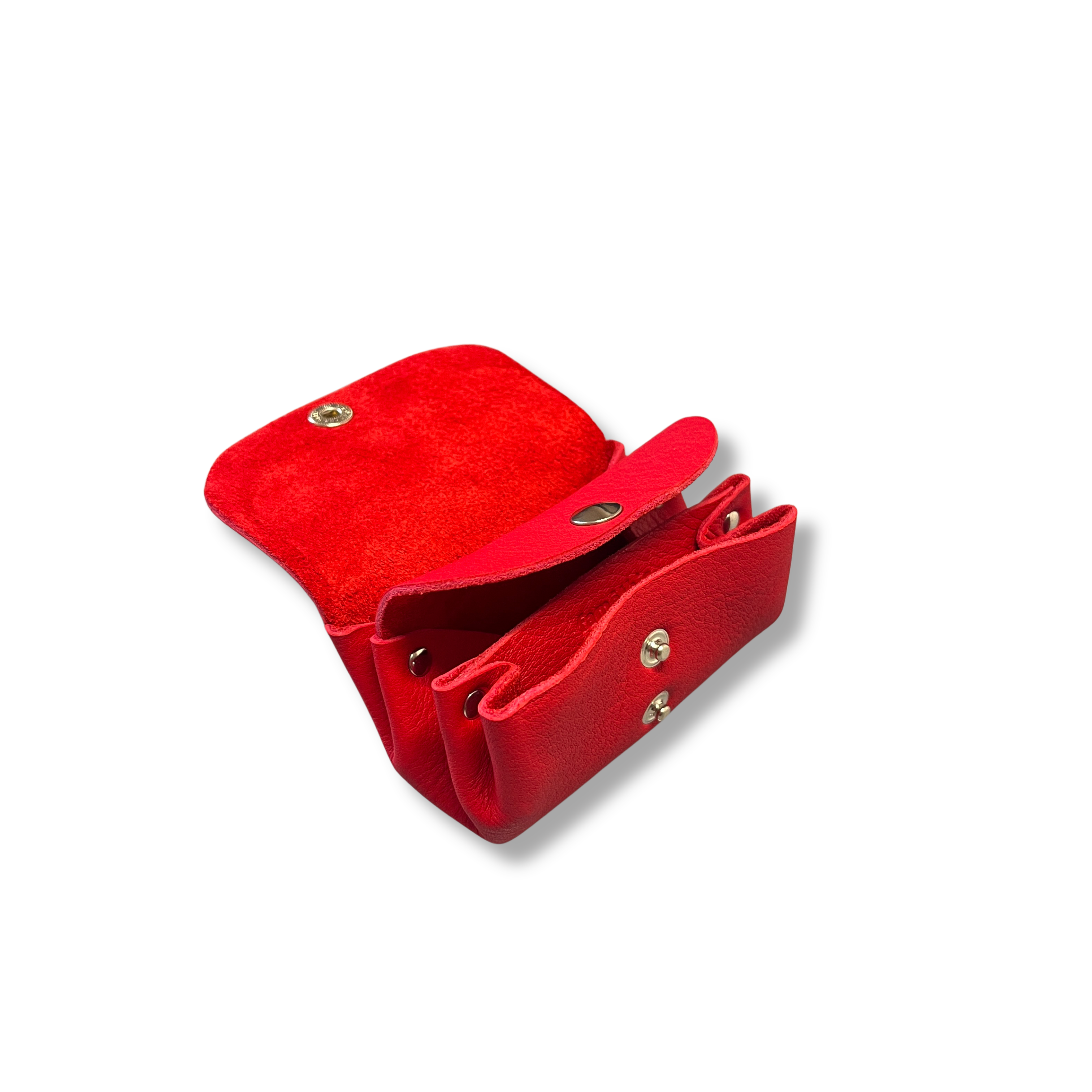 porte monnaie carte maroquinerie française cuir rouge faméthic