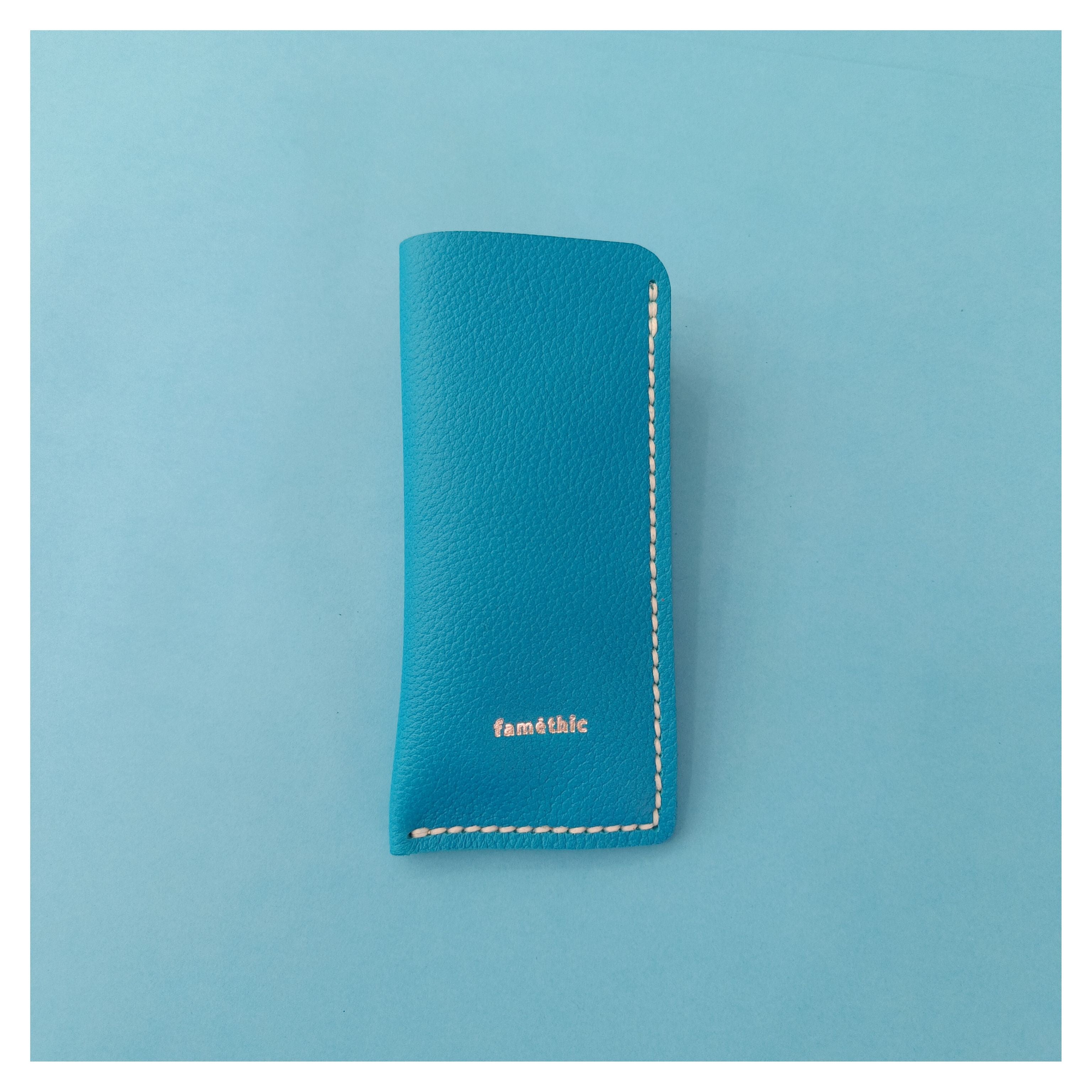 sac petit valériane collection marseille h2o maroquinerie cuir turquoise