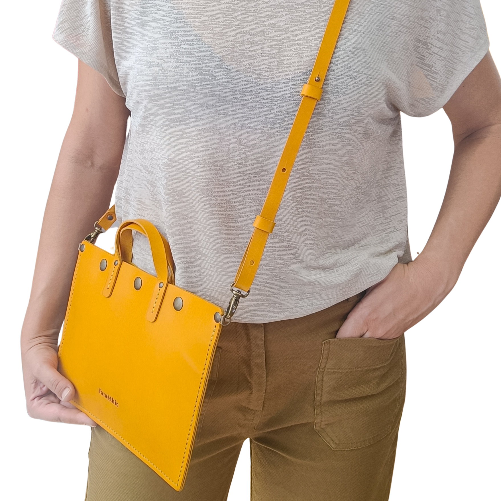 maroquinerie éthique artisanale marseille artisan famethic cuir sac à main pochette fabrication française cuir français création