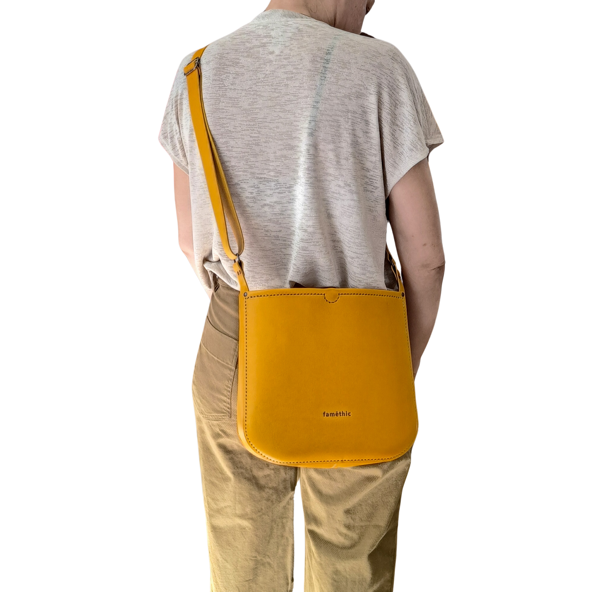 sac besace en cuir bandoulière valériane faméthic maroquinerie française artisanal