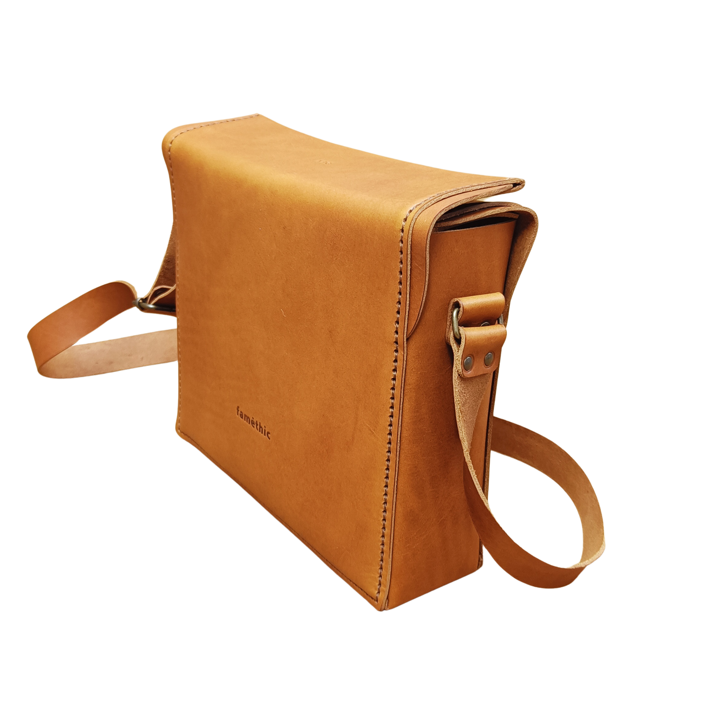 sacoche en cuir homme faméthic maroquinerie fabriqué en france