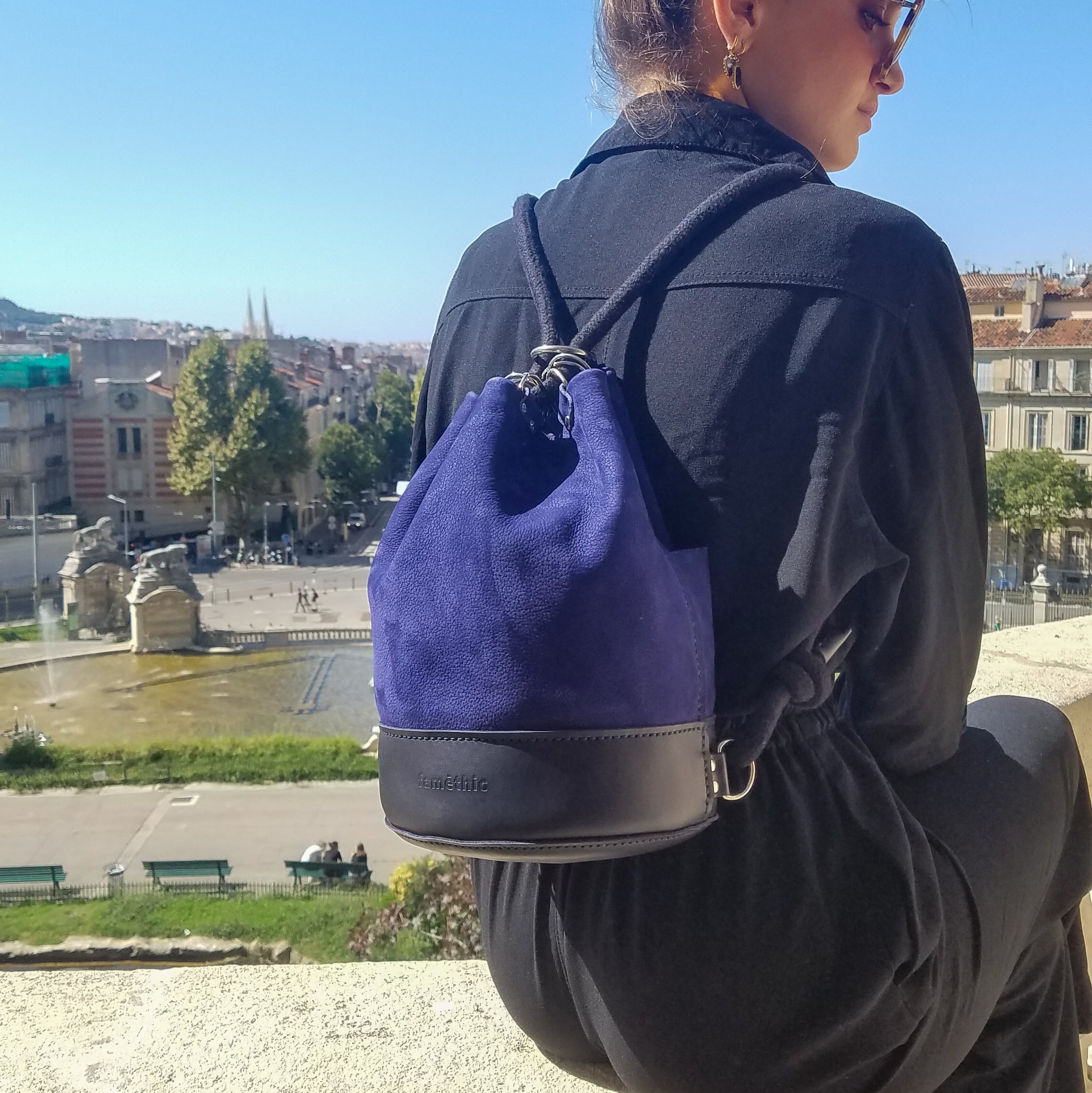 sac à dos sac seau cuir véritable original artisanal sacs bufflon tourillon faméthic famethic créateur marseille