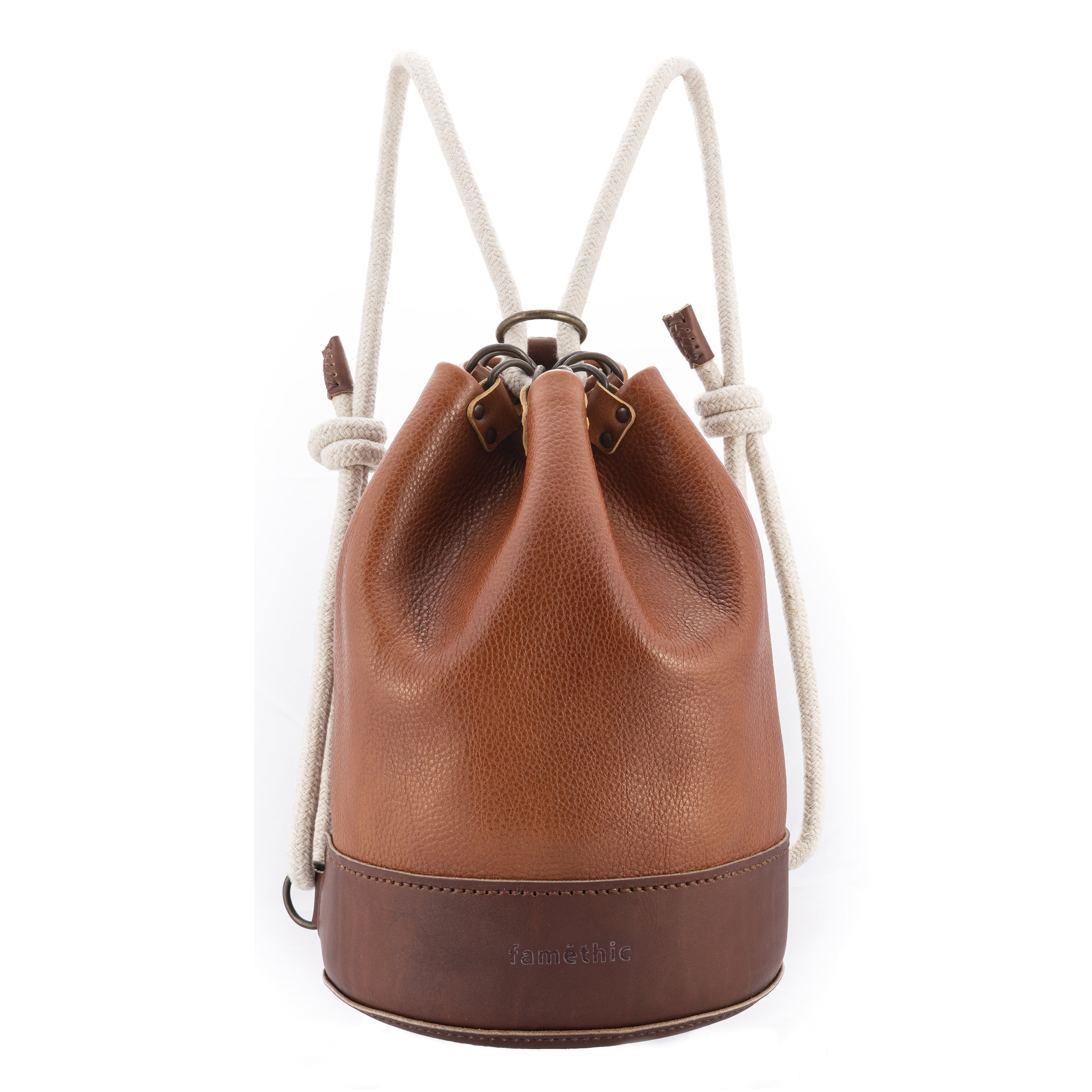 sac à dos sac seau cuir véritable original artisanal sacs bufflon tourillon faméthic famethic créateur marseille