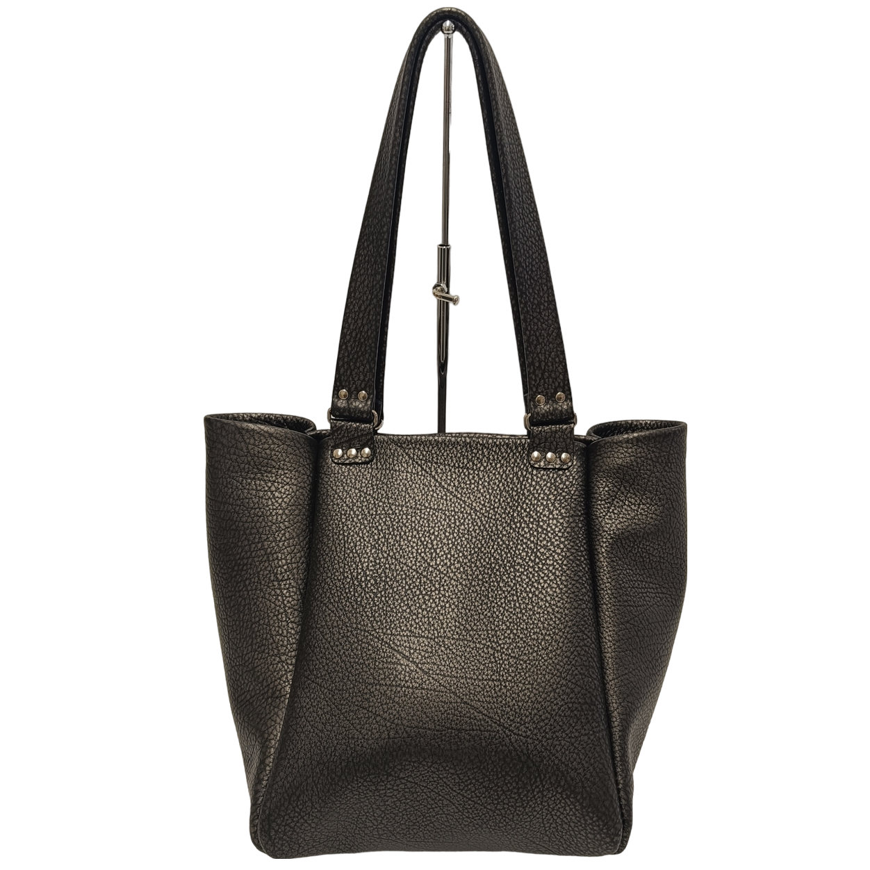 ophrys bronze noir argenté faméthic maroquinerie cuir français éthique mode durable cabas sac en cuir porté épaule