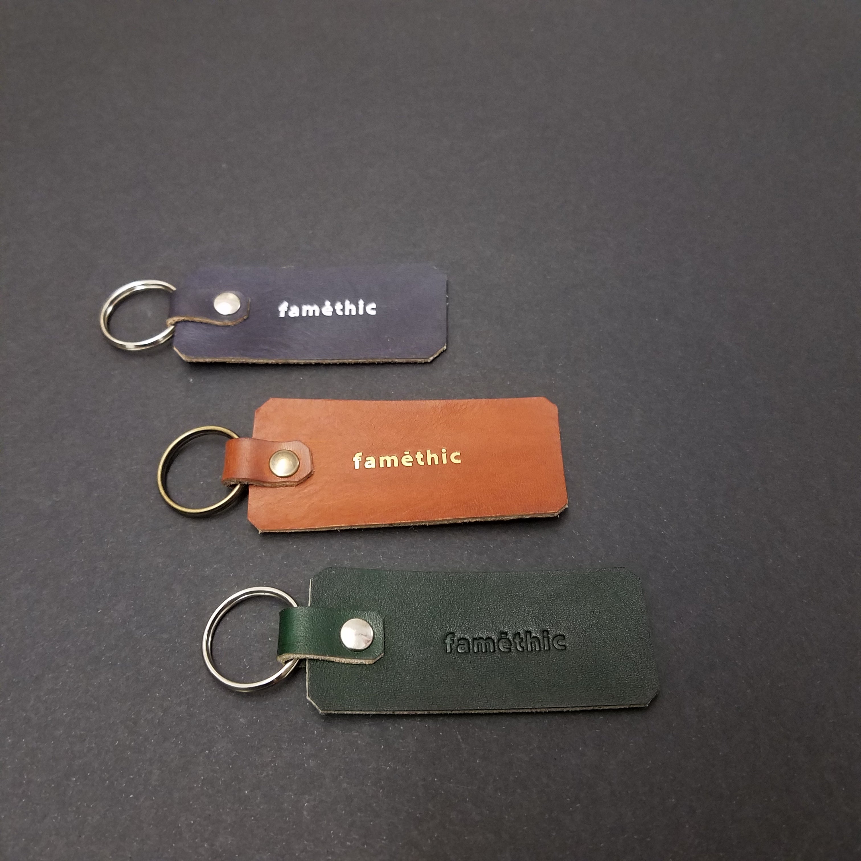 Porte-clefs attache clé rallonge cuir mousqueton personnalisable maroquinerie recyclé upcyclé responsable éco-responsable éthique française artisan marseille