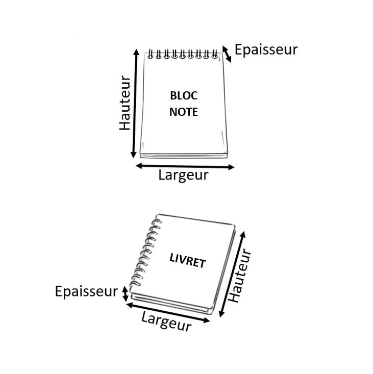 protège carnet cahier cuir sur mesure personnalisable cadeau note écriture dessin élastique maroquinerie artisanale faméthic français marseille inscription personnalisée ébène marron lie de vin vert noir