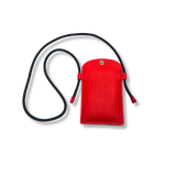 étui téléphone tour de cour en cuir rouge corail maroquinerie française faméthic