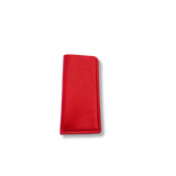 étui à lunettes en cuir rouge corail maroquinerie française
