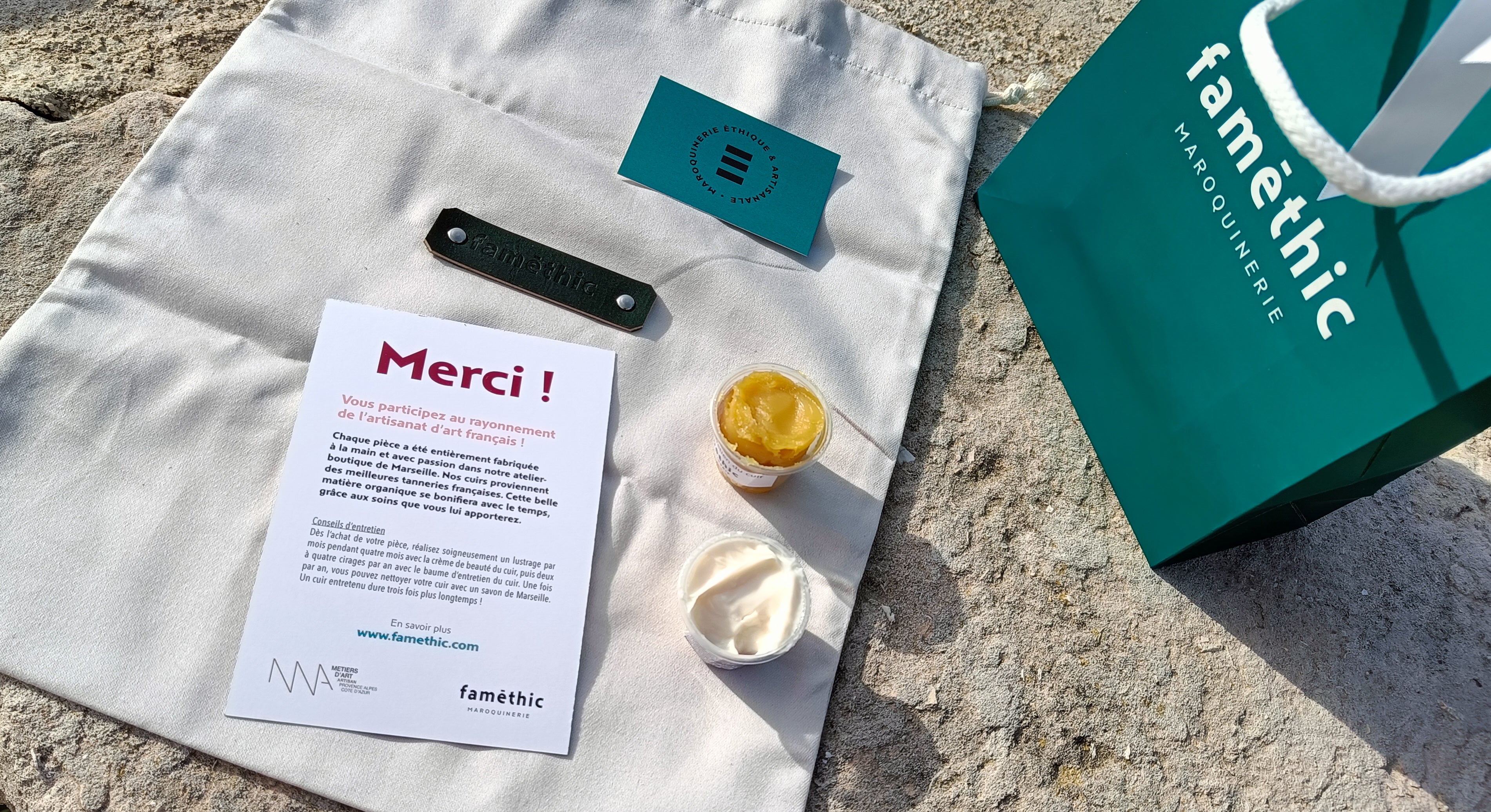 maroquinerie éthique artisanale faméthic cuir sac ESAT SAPO