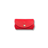 porte monnaie carte maroquinerie française cuir rouge faméthic