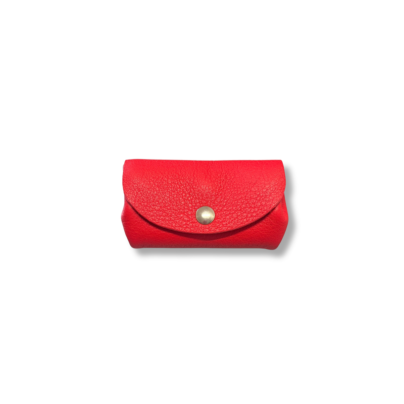 porte monnaie carte maroquinerie française cuir rouge faméthic