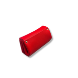 porte monnaie portefeuille cuir rouge corail maroquinerie française 