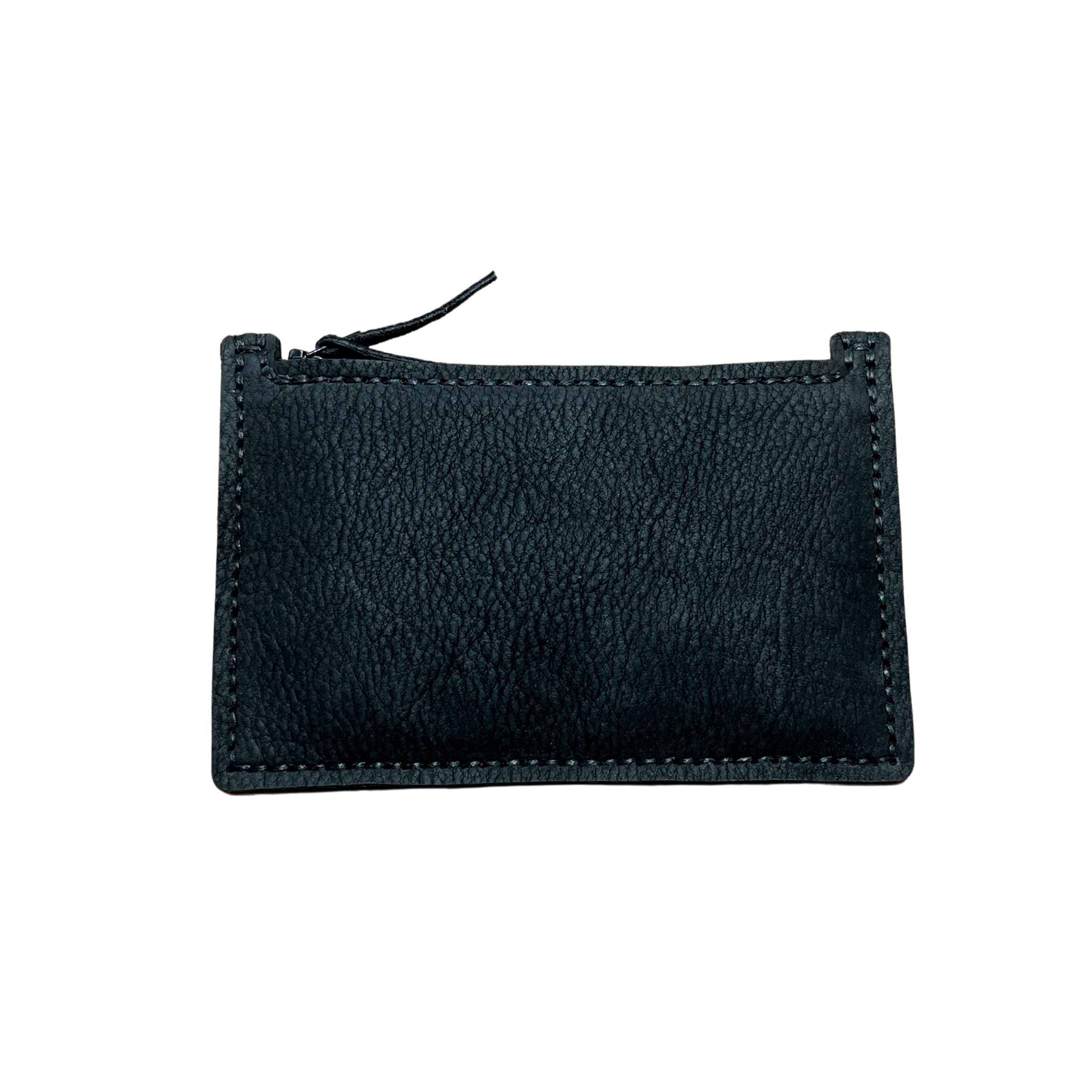 pochette portefeuille en cuir noir maroquinerie française faméthic