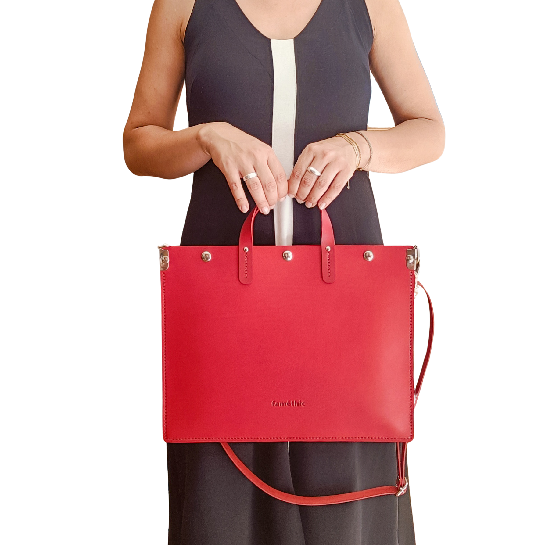 porte document maroquinerie artisanal éthique famethic artisan maroquinier cuir atelier responsable écoresponsable rouge