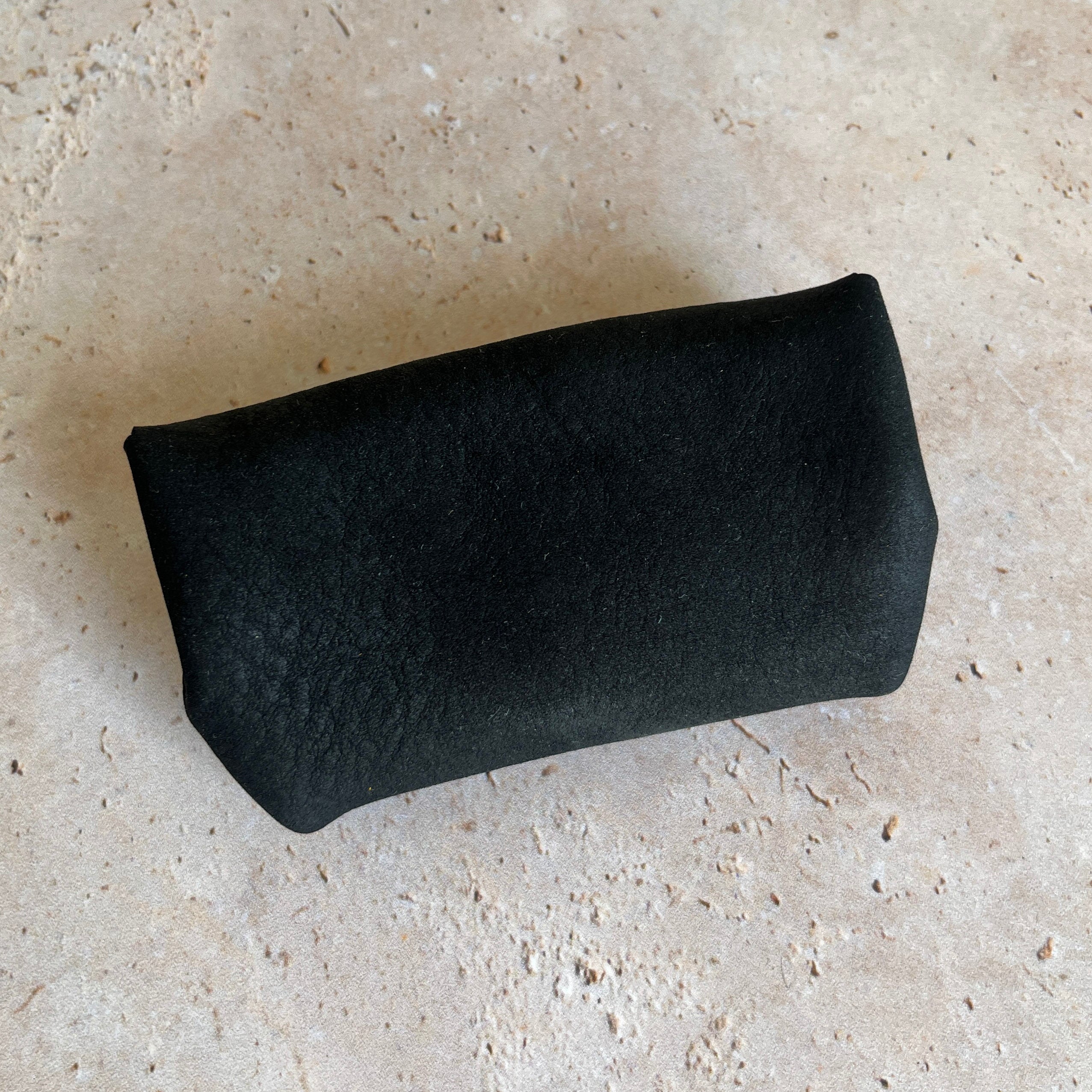 Porte-monnaie Ibéris | Taurillon nubuck noir