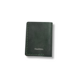 porte carte en cuir vert maroquinerie française faméthic