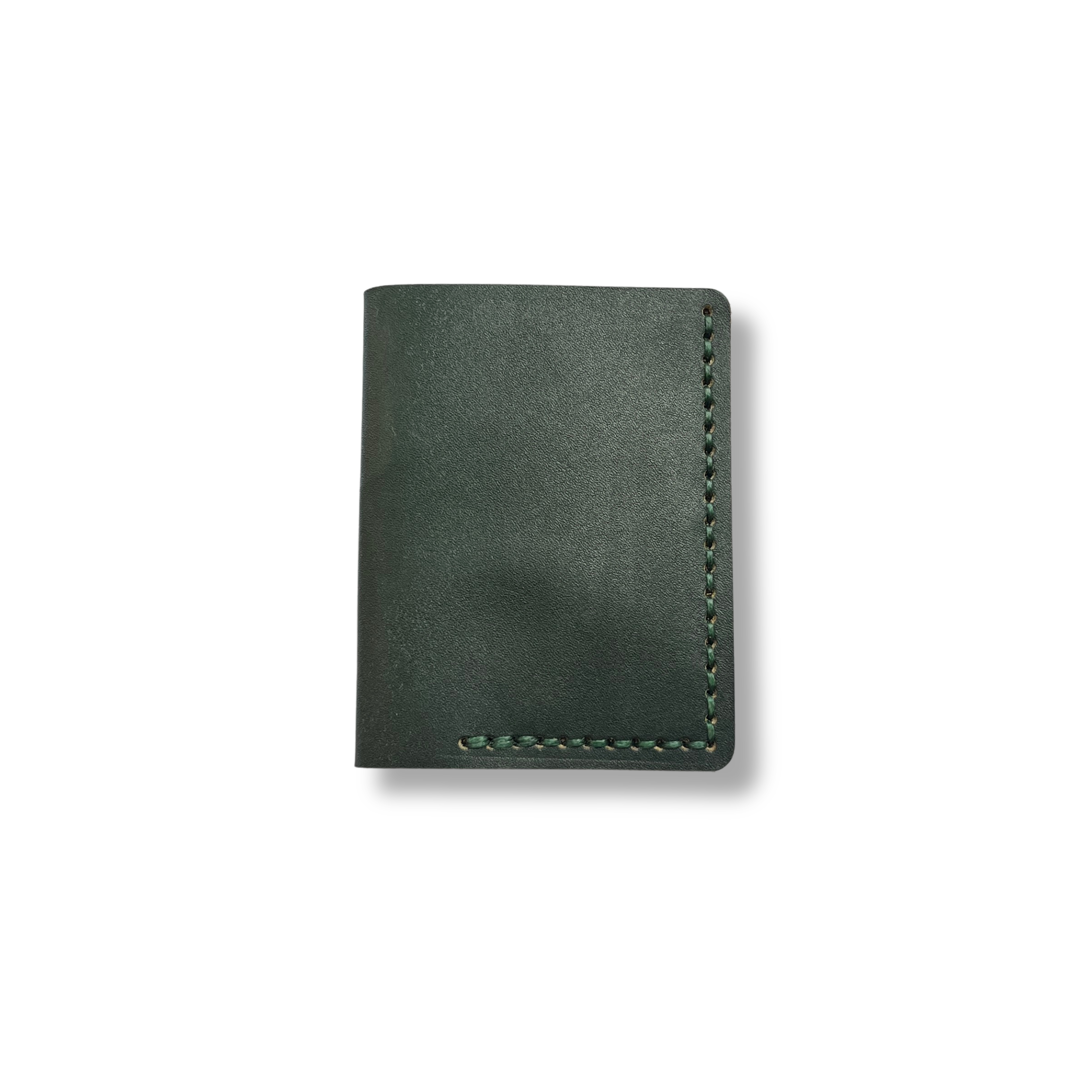 porte carte en cuir vert maroquinerie française faméthic