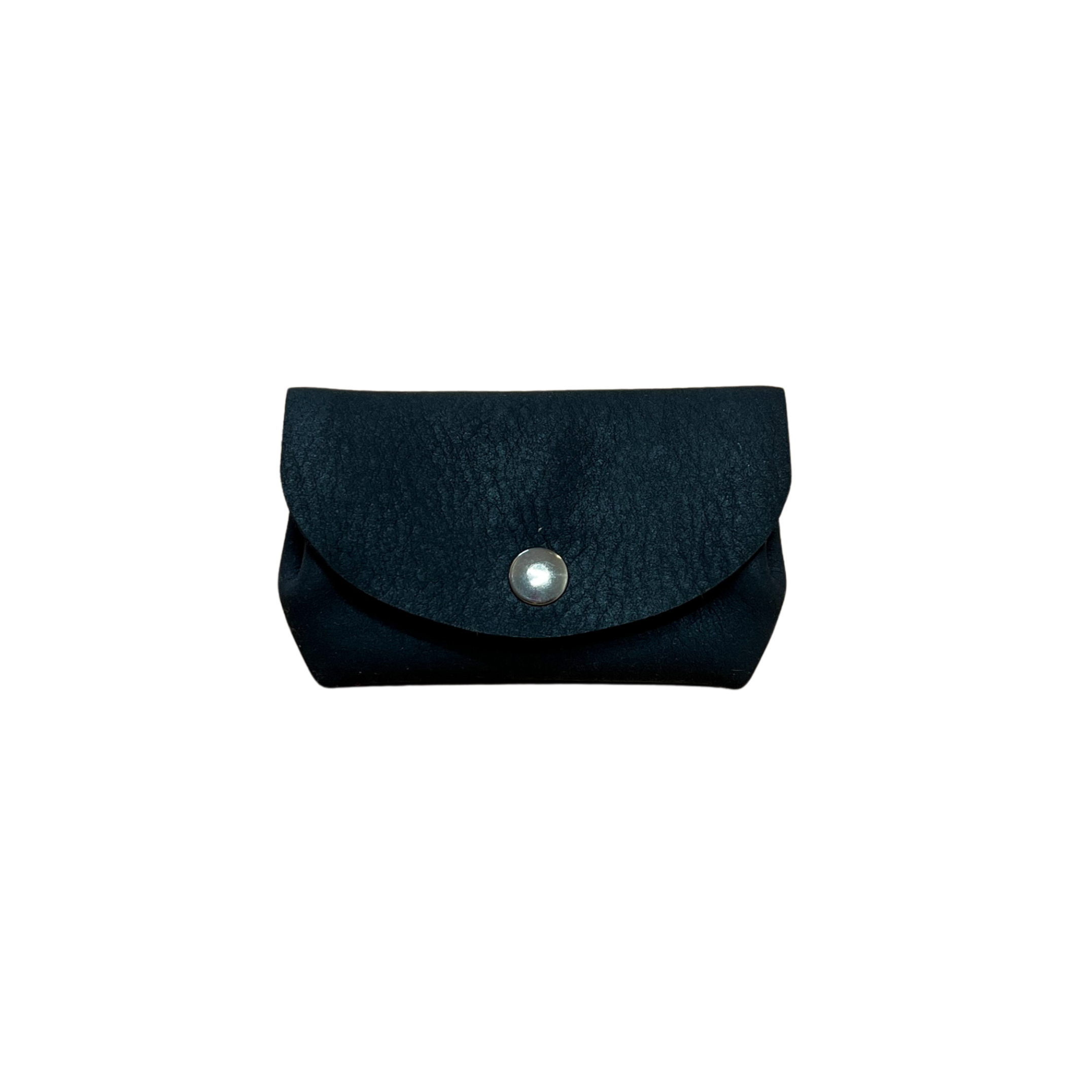 porte monnaie en cuir de taurillon noir maroquinerie française faméthic