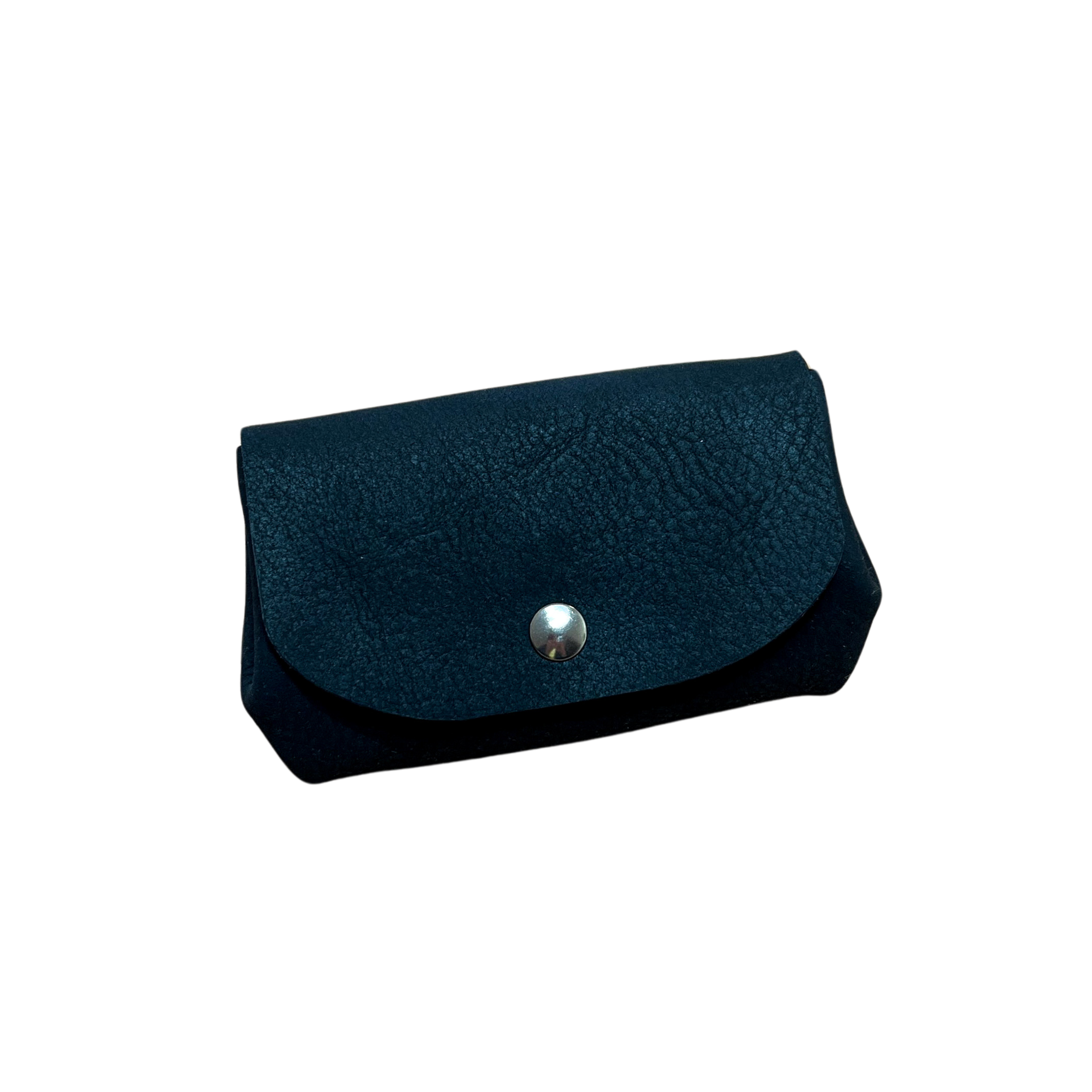 porte monnaie en cuir de taurillon noir maroquinerie française faméthic