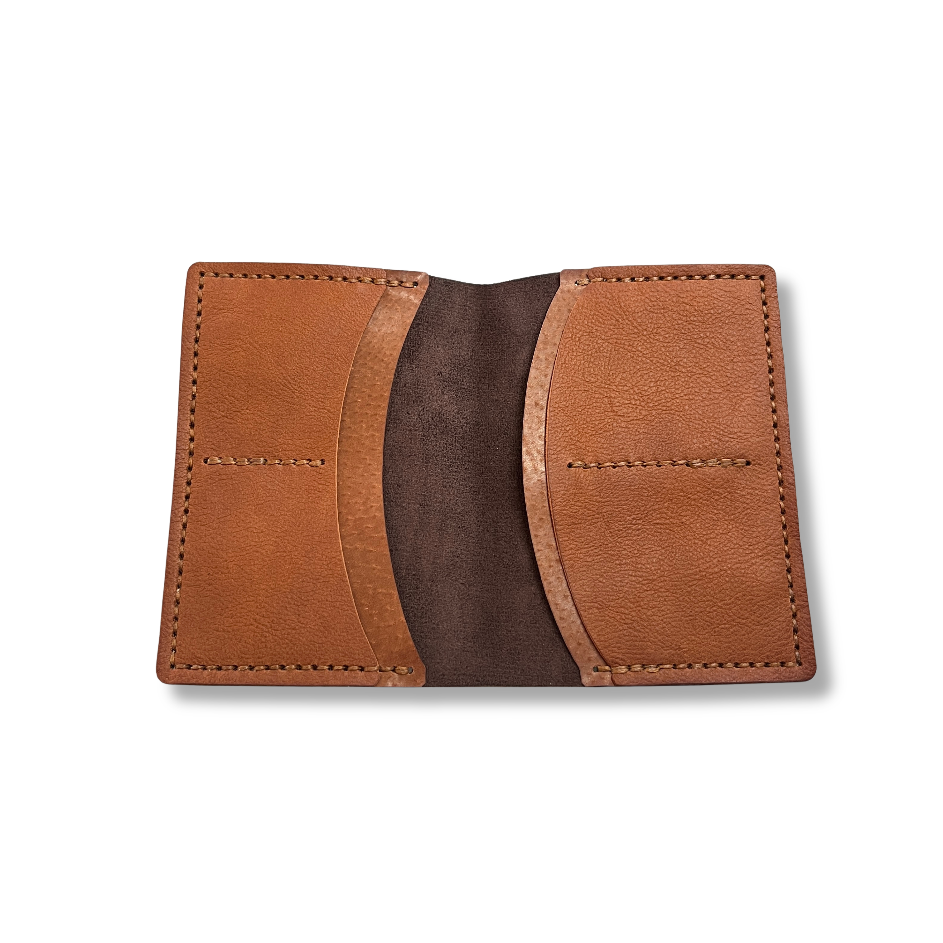 protège passeport et porte carte en cuir marron et cognac maroquinerie française faméthic