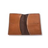 protège passeport et porte carte en cuir marron et cognac maroquinerie française faméthic