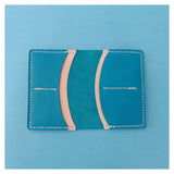 petite pochette zipée en cuir turquoise collection Marseille H2O faméthic maroquinerie