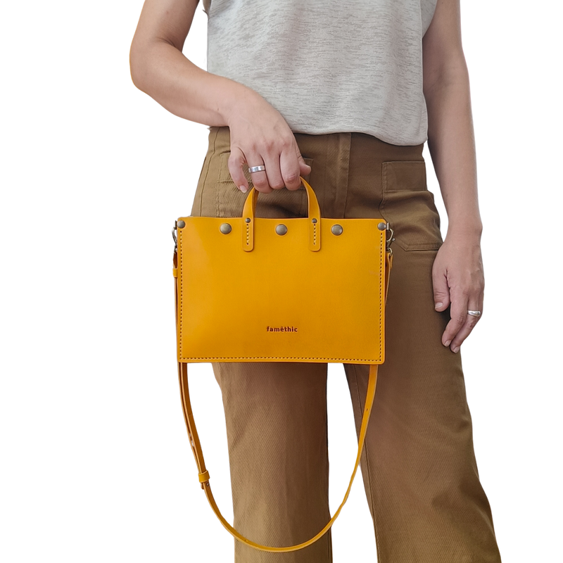 Mini-Alfa Sac en cuir véritable Faméthic1