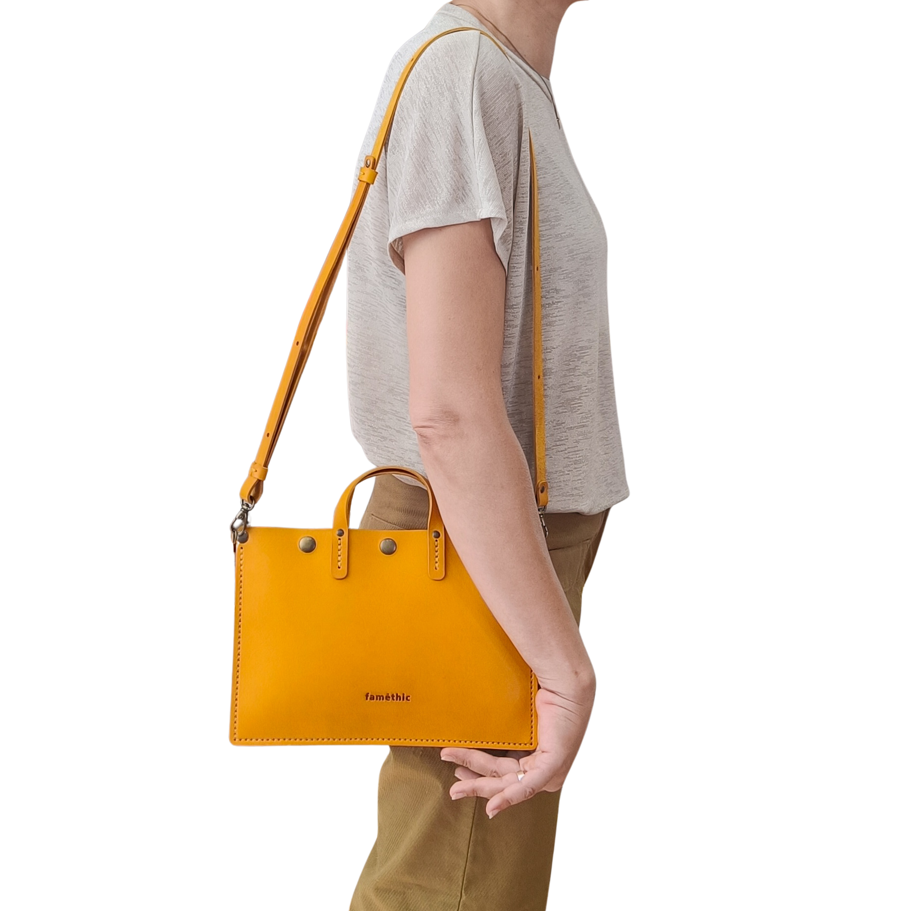 maroquinerie éthique artisanale marseille artisan famethic cuir sac à main pochette fabrication française cuir français création