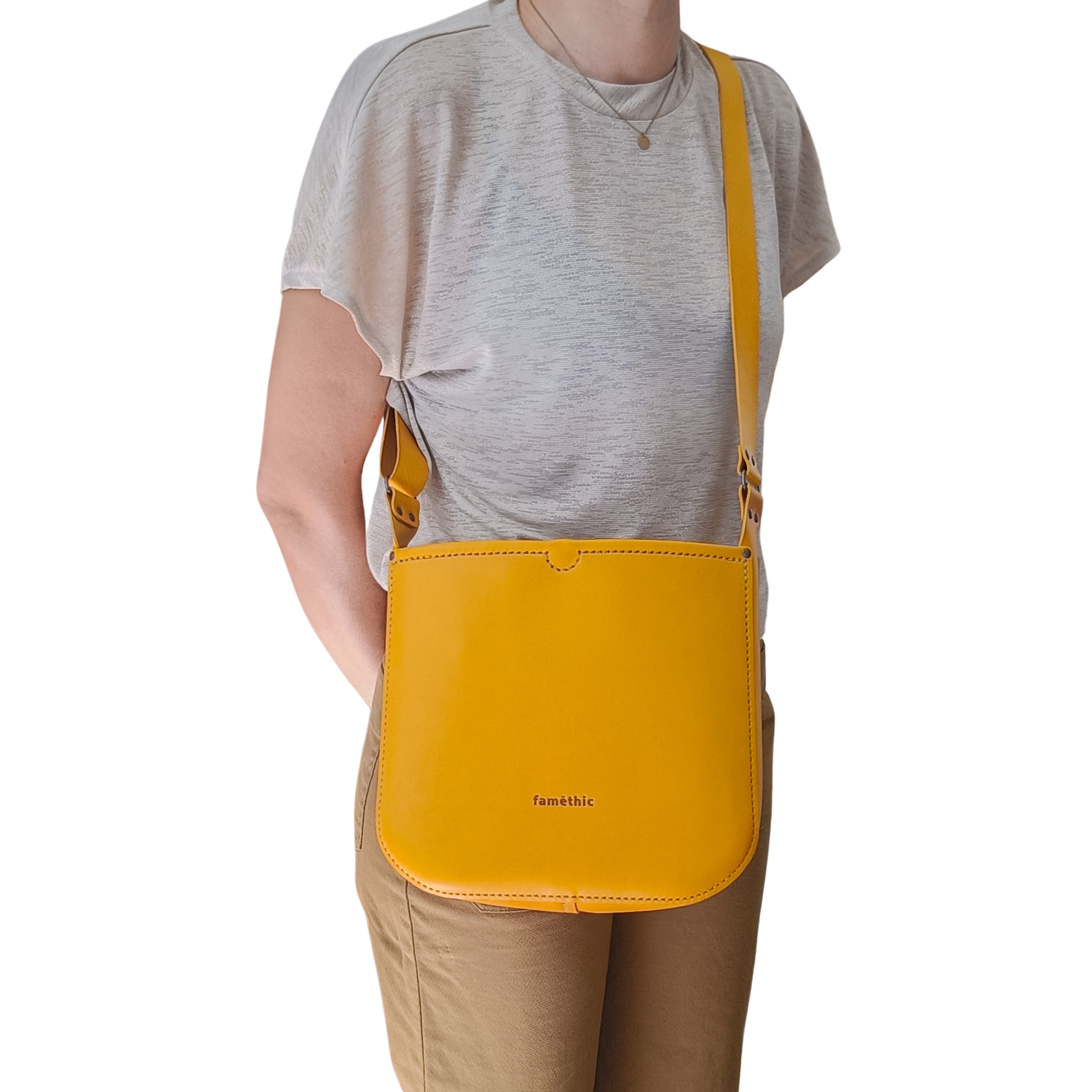 sac besace en cuir bandoulière valériane faméthic maroquinerie française artisanal