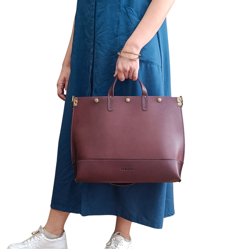 sac de travail en cuir made in france cartable en cuir sac week-end en cuir maroquinerie faméthic ébène