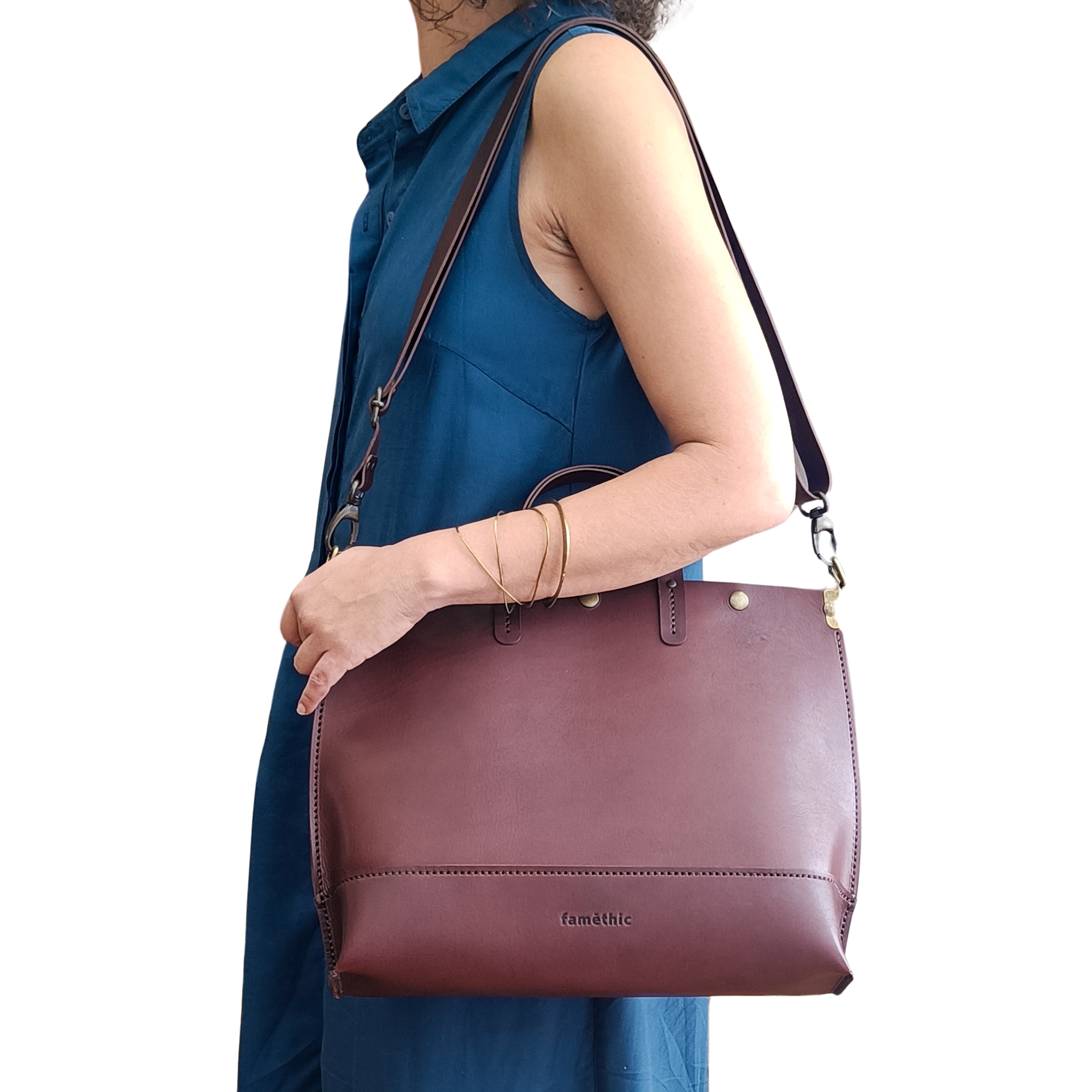 sac de travail en cuir made in france cartable en cuir sac week-end en cuir maroquinerie faméthic ébène