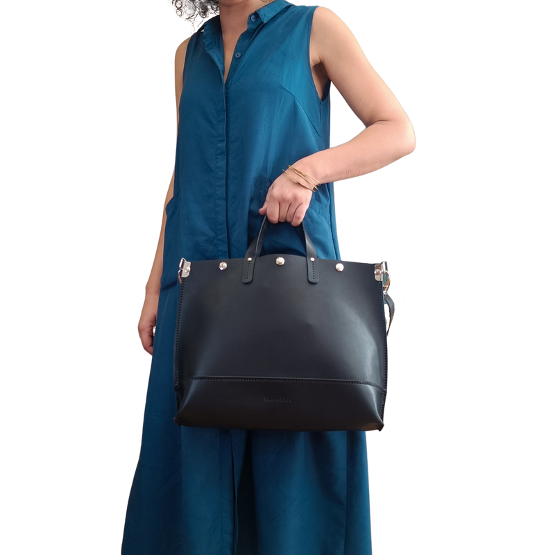 sac de travail en cuir made in france cartable en cuir sac week-end en cuir maroquinerie faméthic noir
