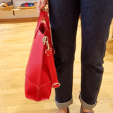 sac de travail en cuir made in france cartable en cuir sac week-end en cuir maroquinerie faméthic rouge