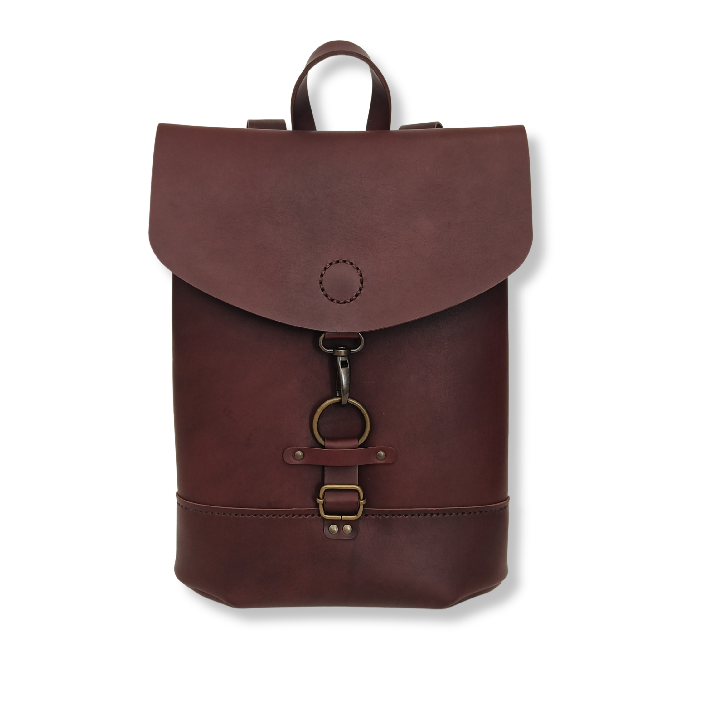 sac à dos de ville élégant femme cuir artisanal made in france tannage végétal faméthic petit mauve ébène