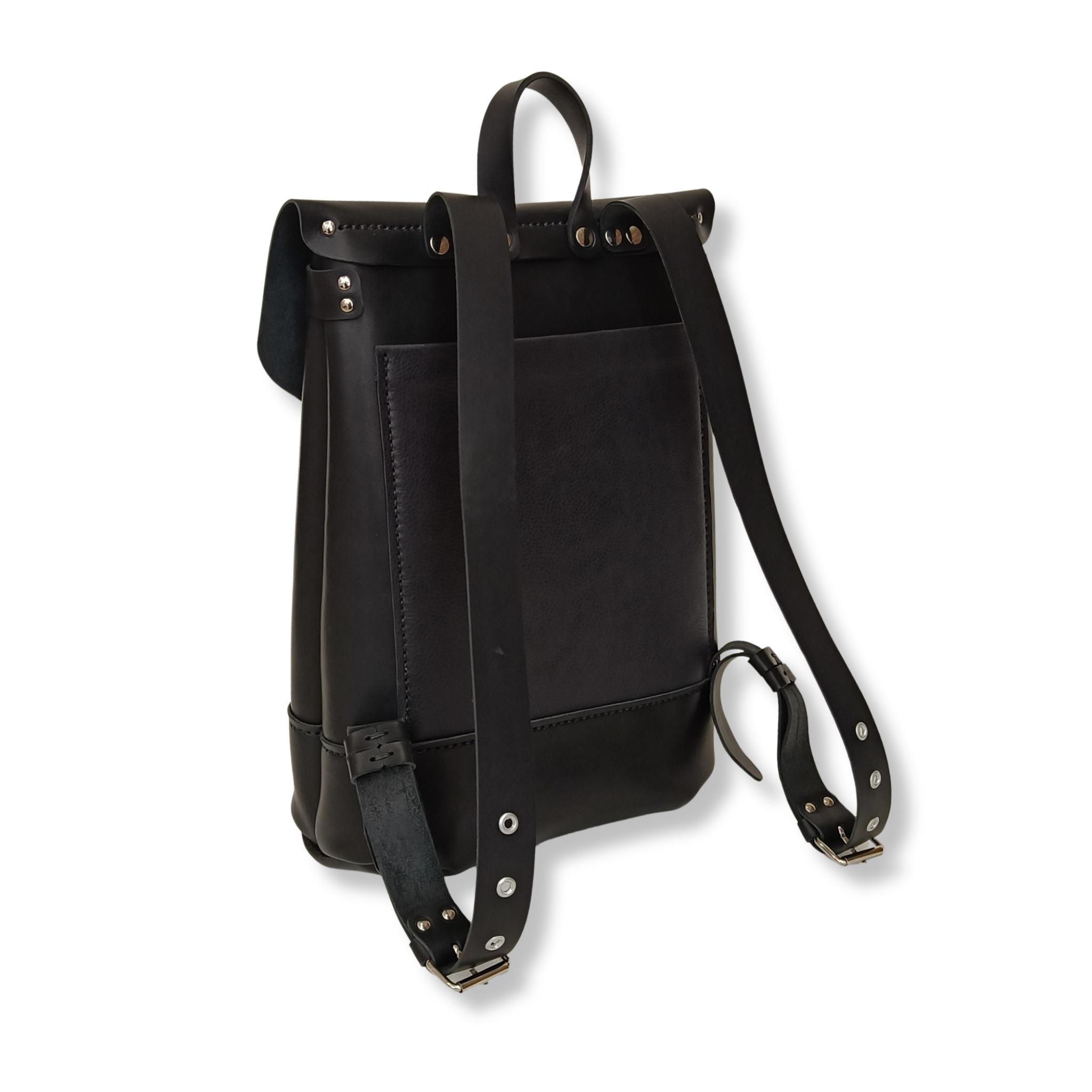 sac à dos de ville élégant femme cuir artisanal made in france tannage végétal faméthic petit mauve noir