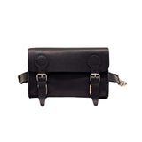 maroquinerie sac en cuir banane bandoulière sacoche cartable artisanal française cuir végétal faméthic passiflore noire