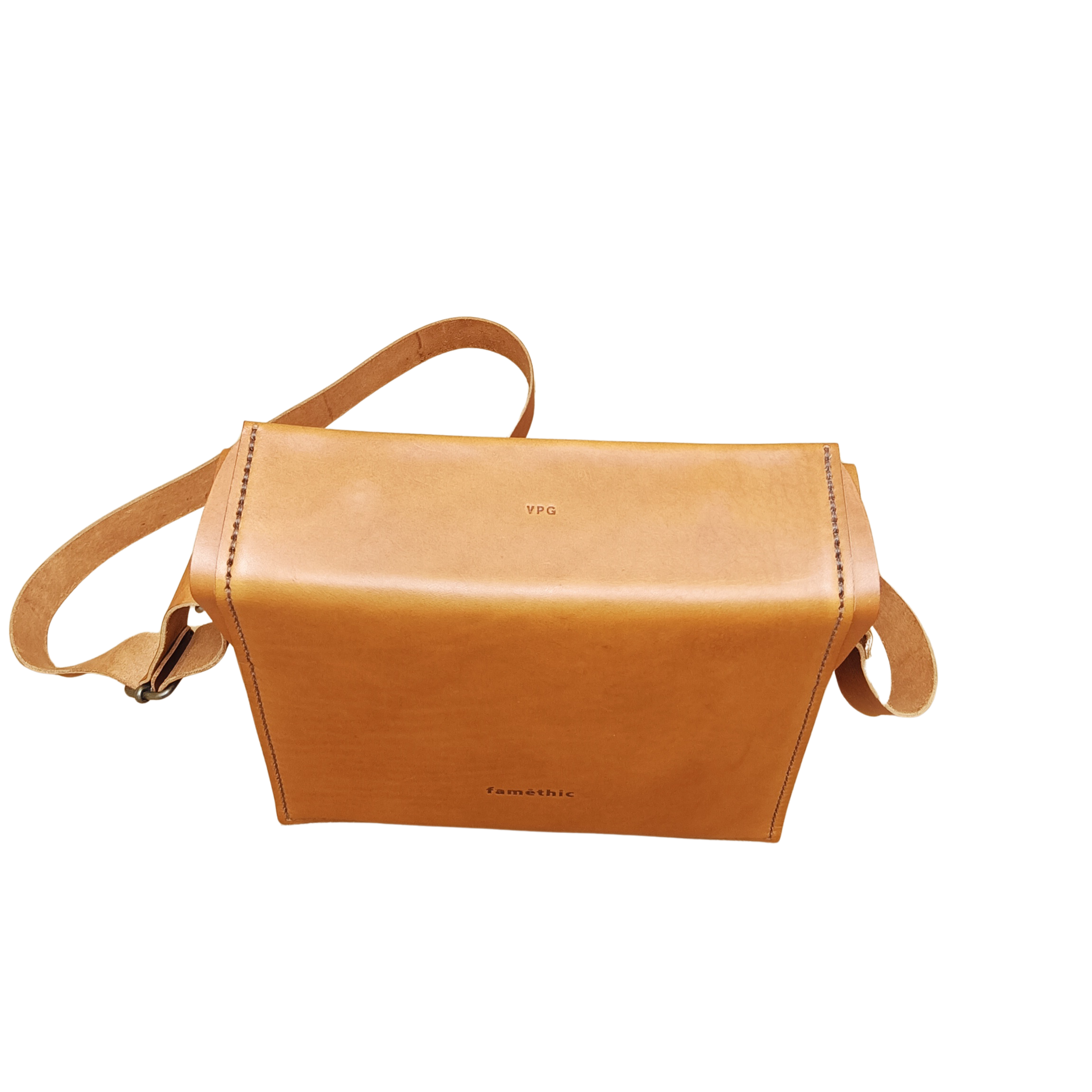 sacoche en cuir homme faméthic maroquinerie fabriqué en france 