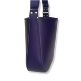 sac basace en cuir bandoulière valériane faméthic maroquinerie française artisanal bleu indigo