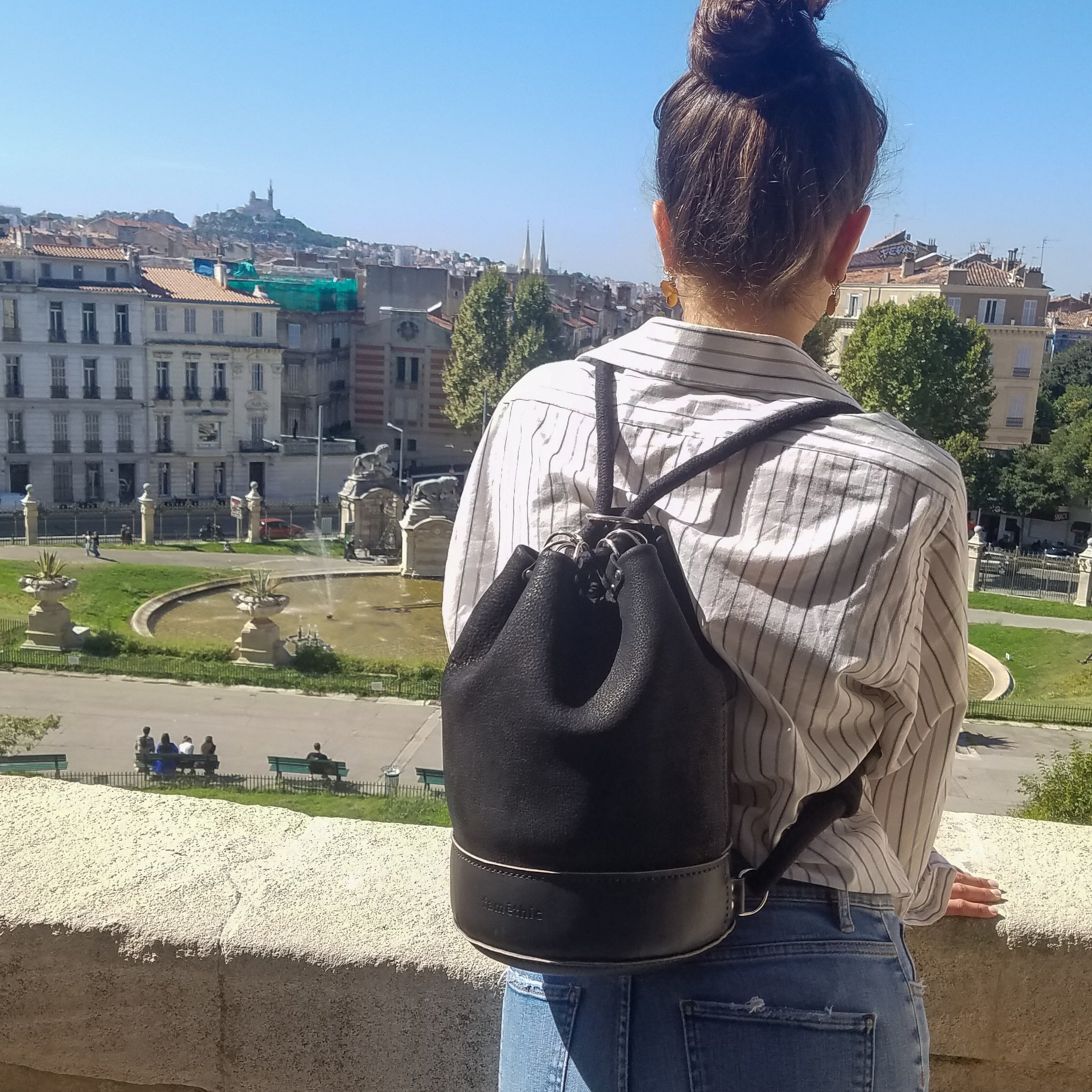 sac à dos sac seau cuir véritable original artisanal sacs bufflon tourillon faméthic famethic créateur marseille 