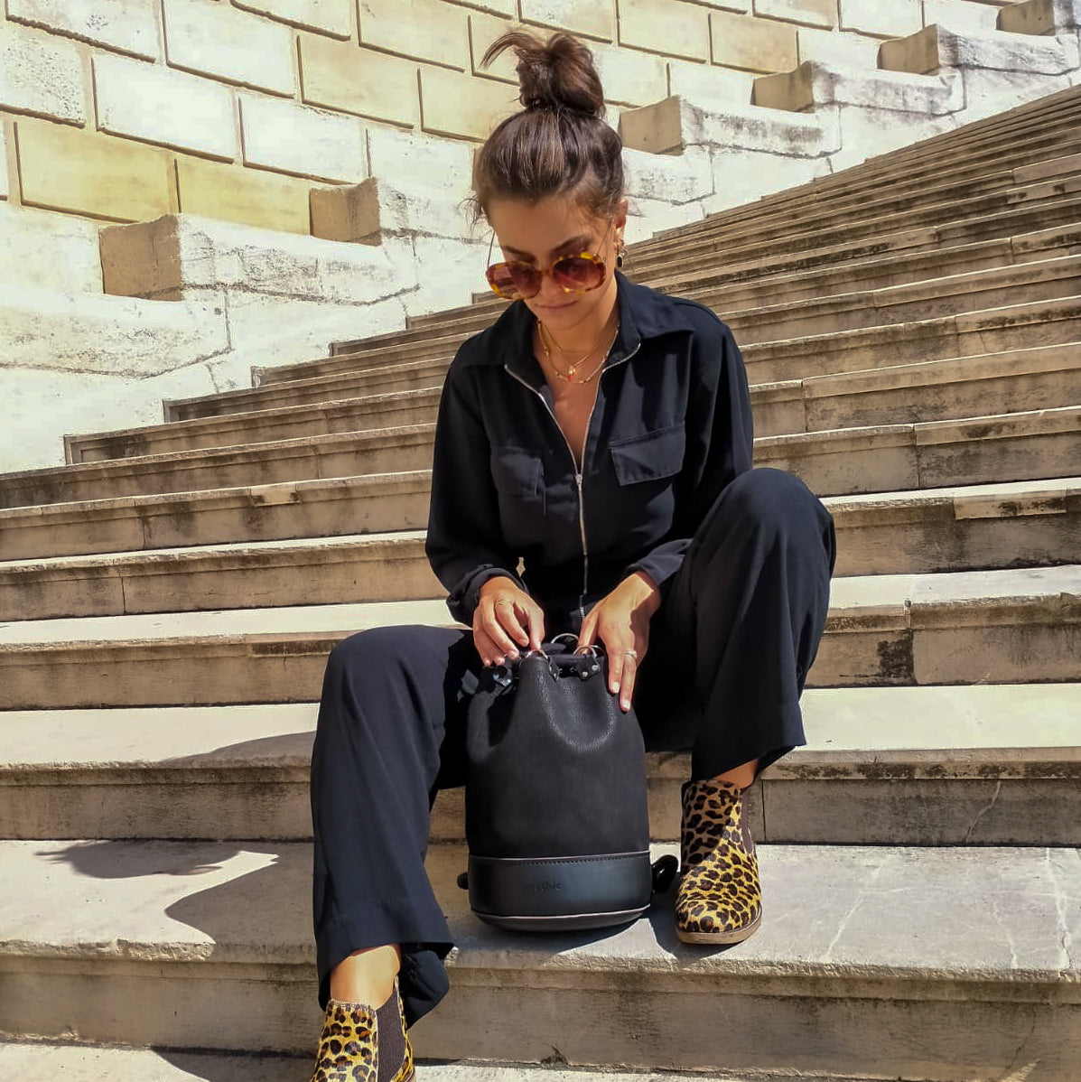 sac à dos sac seau cuir véritable original artisanal sacs bufflon tourillon faméthic famethic créateur marseille 