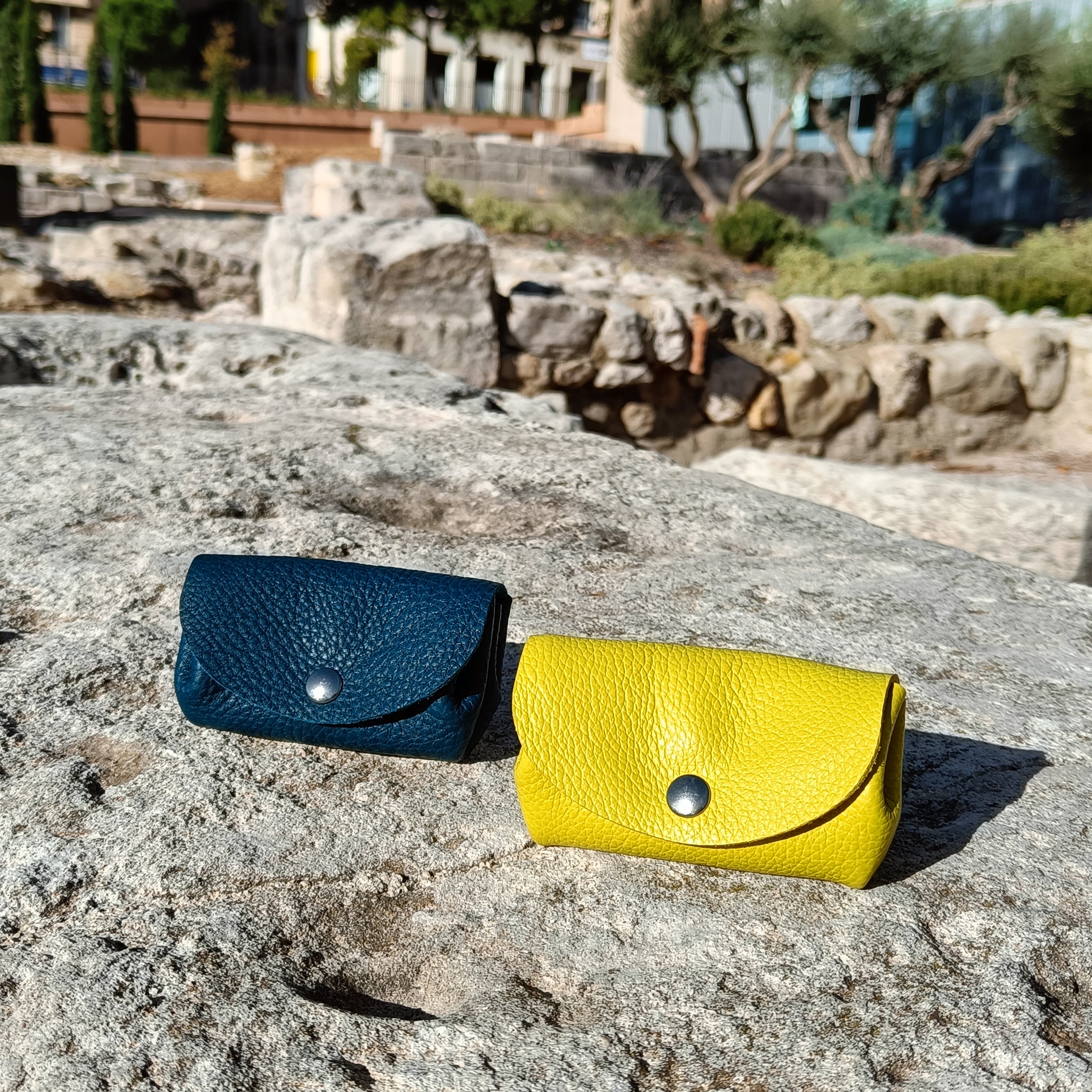 Porte-Monnaie Ibéris Jaune Citron Collection Capsule Europe Cuir Faméthic