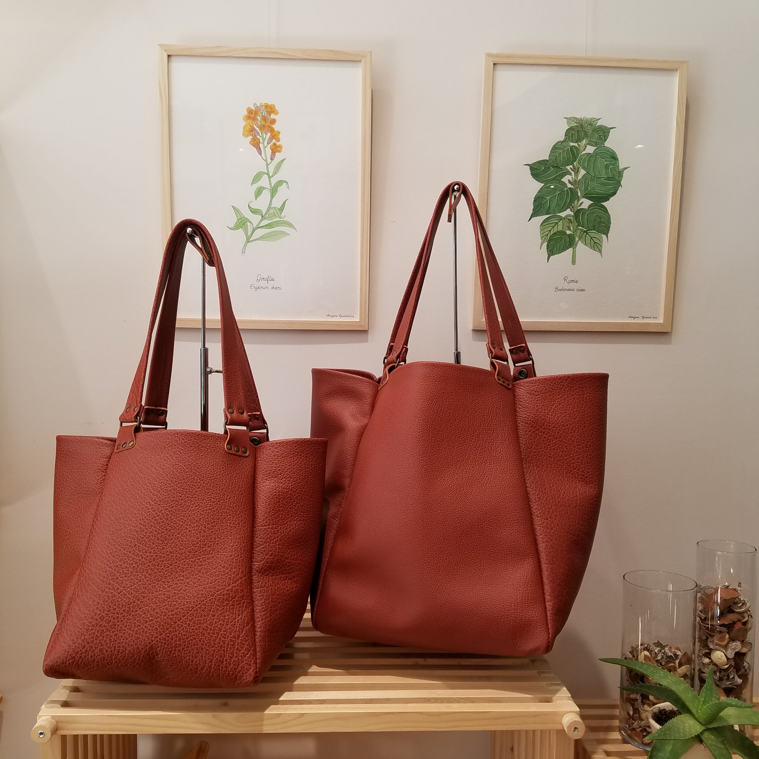maroquinerie artisanal éthique famethic artisan maroquinier cuir atelier cabas bufflon
